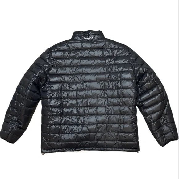 EUC Nautica‎ Full Fleece-Lined Puffer Coat Jacket In Black Men’s Size XL